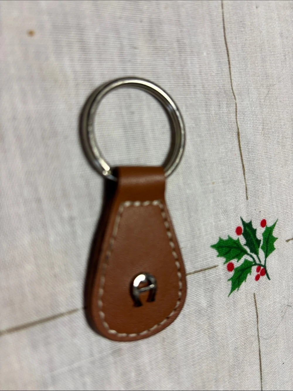 Aigner Leather Keychain